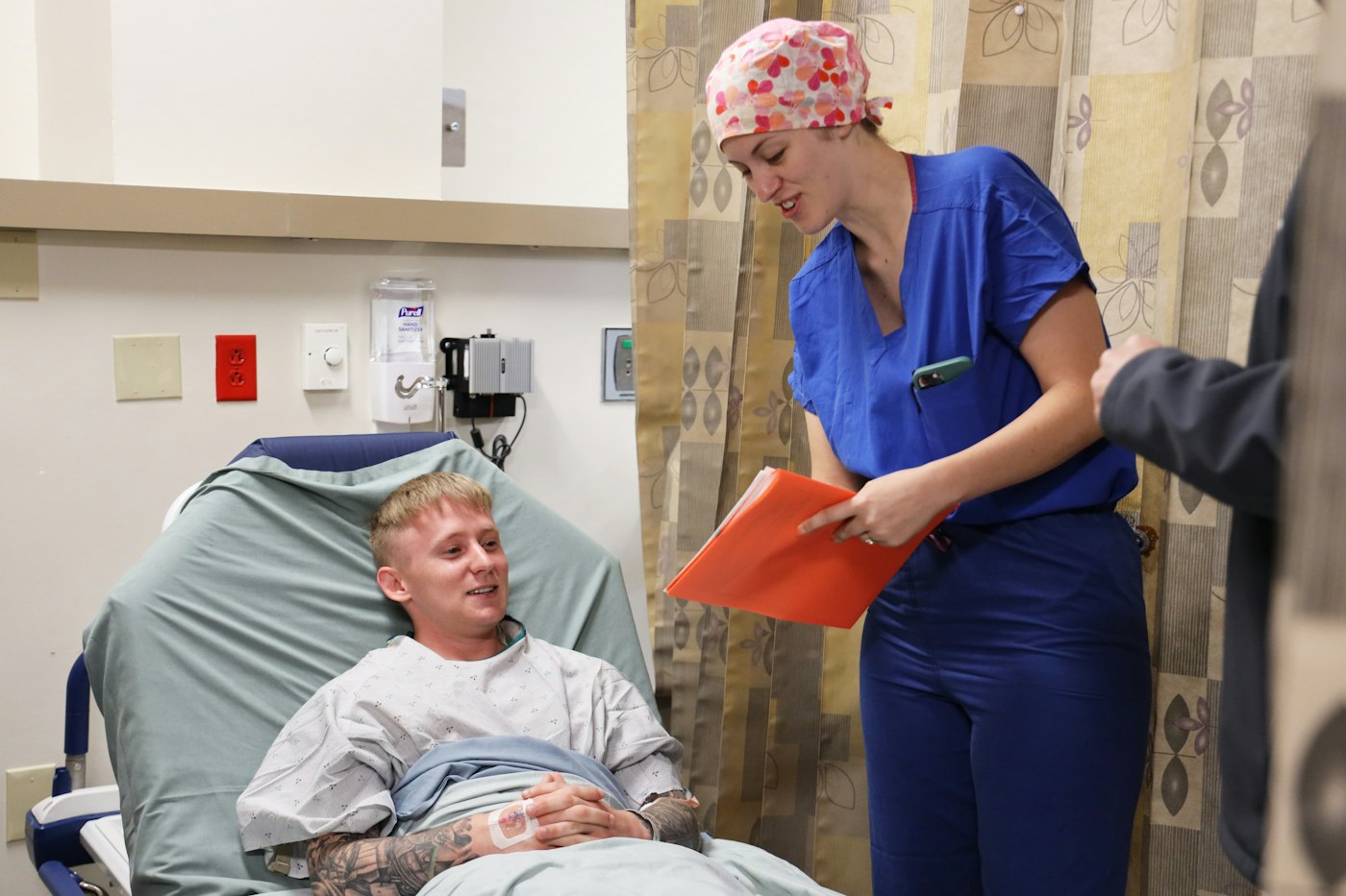 Medical staff caring for a patient